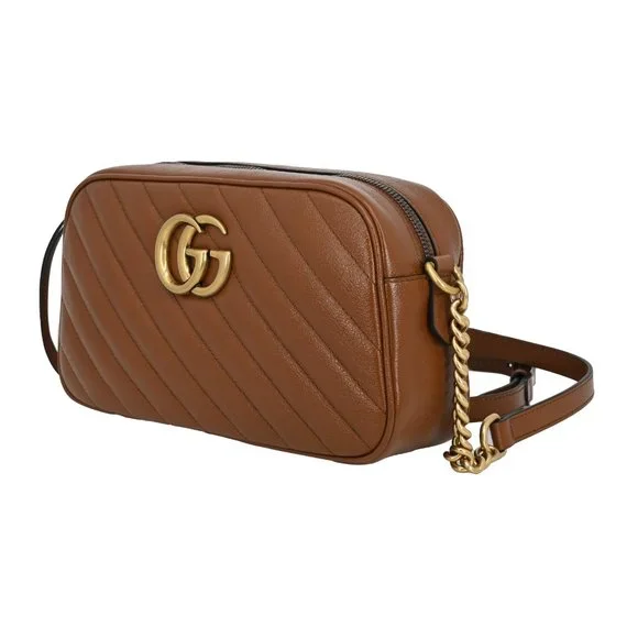 Gucci 447632 GG Marmont Diagonal Matelassé Leather Cross Body Bag - Picture 4 of 11